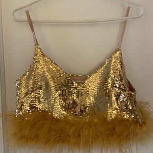 Cute, sparkly crop top from 12th Tribe, NWT!